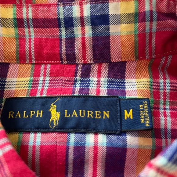 NWT Polo Ralph Lauren Classic Fit Plaid Oxford Shirt. Size M. - Picture 2 of 4